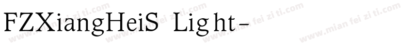 FZXiangHeiS Light字体转换